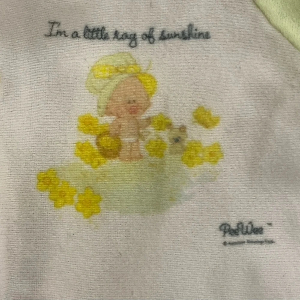 1970s infant one piece sleeper “Ray of Sunshine” 14-19lbs